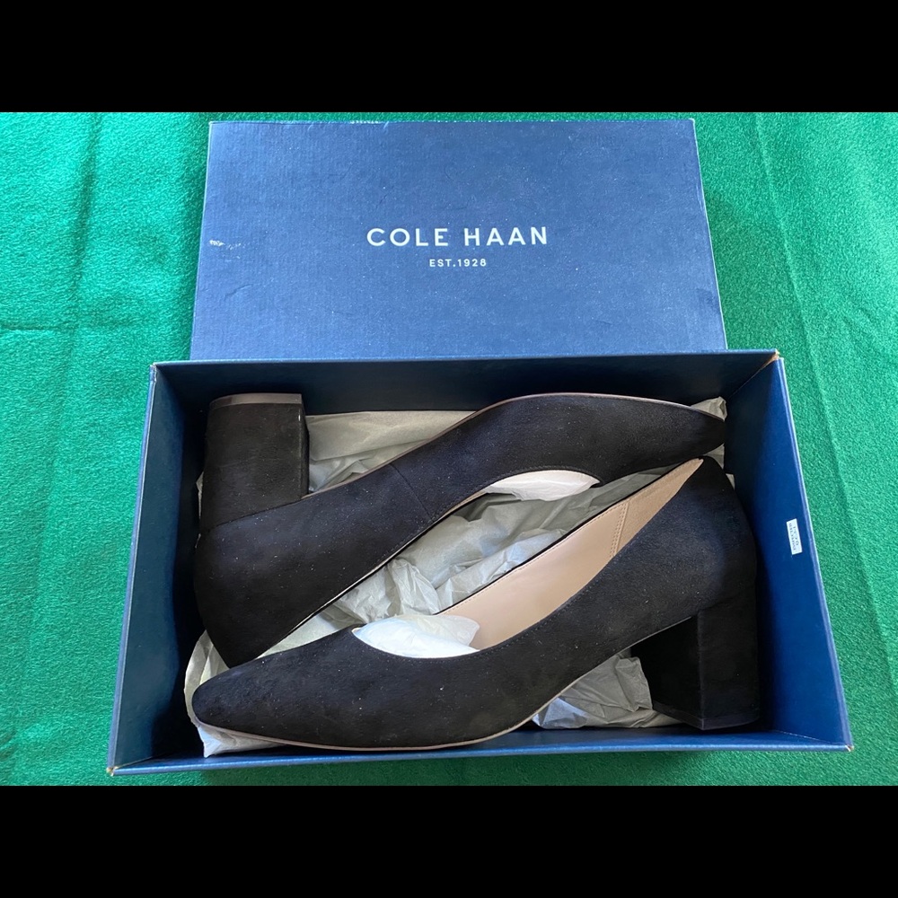 Cole Haan Grand OS Signature black suede pumps 9.5